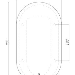 Зеркало Дакка 900х500 с подсветкой Домино (GL7037Z) в Краснокамске - krasnokamsk.mebel24.online | фото 8