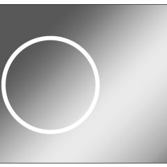 Зеркало Eclipse 90 black с подсветкой Sansa (SE1031Z) в Краснокамске - krasnokamsk.mebel24.online | фото 1