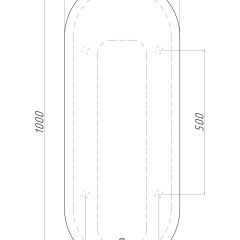 Зеркало Кито 1000х400 с подсветкой Домино (GL7047Z) в Краснокамске - krasnokamsk.mebel24.online | фото 2