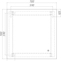 Зеркало Минск 700х700 с подсветкой Домино (GL7039Z) в Краснокамске - krasnokamsk.mebel24.online | фото 8