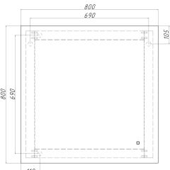 Зеркало Минск 800х800 с подсветкой Домино (GL7040Z) в Краснокамске - krasnokamsk.mebel24.online | фото 8