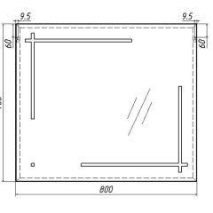 Зеркало Ray 80 black с подсветкой Sansa (SR1037Z) в Краснокамске - krasnokamsk.mebel24.online | фото 7