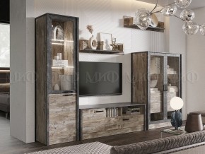 Амели Шкаф-стекло (Дуб Юкон-Бетон темный) в Краснокамске - krasnokamsk.mebel24.online | фото 3