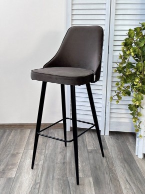 Барный стул NEPAL-BAR ГРАФИТ #14, велюр/ черный каркас (H=78cm) М-City в Краснокамске - krasnokamsk.mebel24.online | фото 6