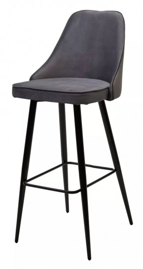 Барный стул NEPAL-BAR СЕРЫЙ #27, велюр/ черный каркас (H=78cm) М-City в Краснокамске - krasnokamsk.mebel24.online | фото 1