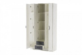 БЕАТРИС Шкаф Трио (дуб крафт белый/антрацит) в Краснокамске - krasnokamsk.mebel24.online | фото 2