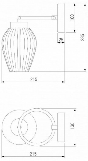 Бра Eurosvet Alva 30184/1 латунь в Краснокамске - krasnokamsk.mebel24.online | фото 3