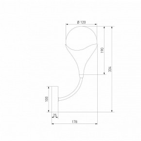 Бра Eurosvet Calyx 60168/1 латунь в Краснокамске - krasnokamsk.mebel24.online | фото 3