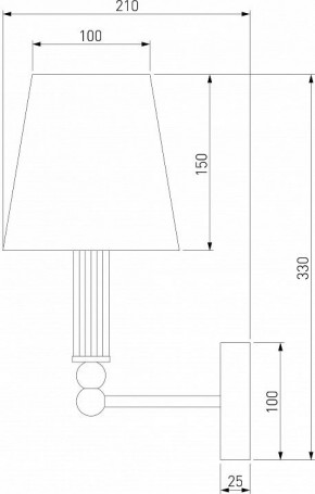 Бра Eurosvet Conso 60145/1 латунь в Краснокамске - krasnokamsk.mebel24.online | фото 4