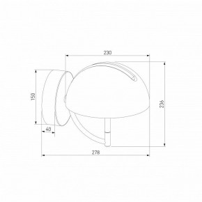 Бра Eurosvet Emisfero 50083/1 LED золото в Краснокамске - krasnokamsk.mebel24.online | фото 3
