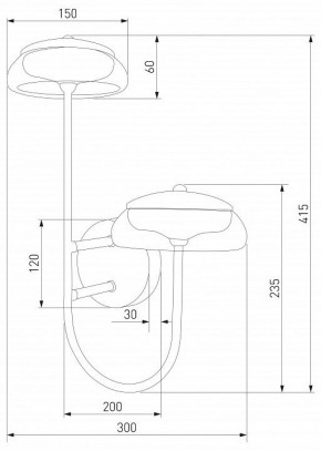 Бра Eurosvet Fungo 50388/2 LED черный в Краснокамске - krasnokamsk.mebel24.online | фото 5