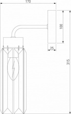 Бра Eurosvet Gilian 60163/1 никель в Краснокамске - krasnokamsk.mebel24.online | фото 3