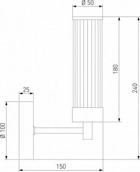 Бра Eurosvet Oriens 60166/1 латунь в Краснокамске - krasnokamsk.mebel24.online | фото 2