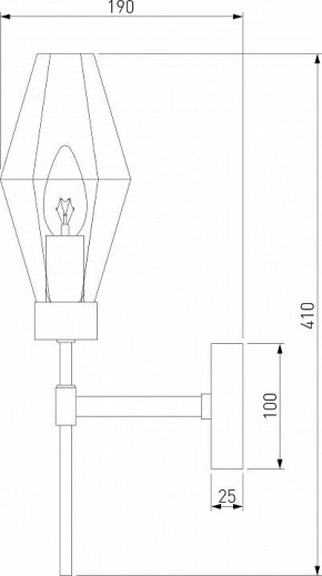 Бра Eurosvet Prism 60143/1 хром в Краснокамске - krasnokamsk.mebel24.online | фото 2