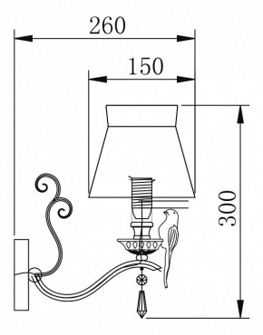 Бра Maytoni Bird ARM013-01-W в Краснокамске - krasnokamsk.mebel24.online | фото 2
