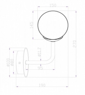 Бра Maytoni Erich MOD221-WL-01-N в Краснокамске - krasnokamsk.mebel24.online | фото 3