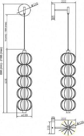 Бра Maytoni Golden Cage MOD216WL-L10G3K в Краснокамске - krasnokamsk.mebel24.online | фото 2