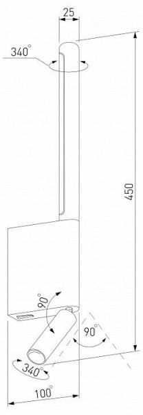 Бра с подсветкой Elektrostandard Sarca a066400 в Краснокамске - krasnokamsk.mebel24.online | фото 5