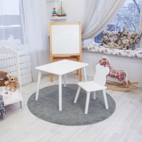Детский комплект стол и стул «Мишка» Rolti Baby (белый/белый, массив березы/мдф) в Краснокамске - krasnokamsk.mebel24.online | фото 2