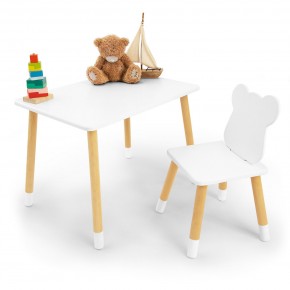 Детский комплект стол и стул «Мишка» Rolti Baby (белый/береза, массив березы/мдф) в Краснокамске - krasnokamsk.mebel24.online | фото 2
