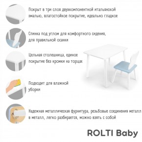 Детский комплект стол и стул «Облачко» Rolti Baby  (голубая столешница/белое сиденье/белые ножки) в Краснокамске - krasnokamsk.mebel24.online | фото 4