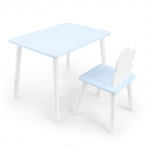 Детский комплект стол и стул «Облачко» Rolti Baby  (голубая столешница/голубое сиденье/белые ножки) в Краснокамске - krasnokamsk.mebel24.online | фото