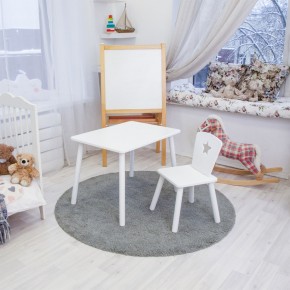 Детский комплект стол и стул «Звезда» Rolti Baby (белый/белый, массив березы/мдф) в Краснокамске - krasnokamsk.mebel24.online | фото 2