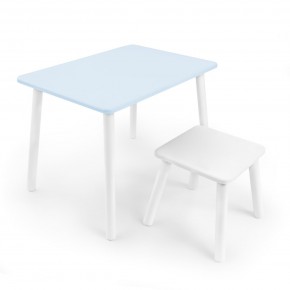 Детский комплект стол и табурет Rolti Baby (голубая столешница/белое сиденье/белые ножки) в Краснокамске - krasnokamsk.mebel24.online | фото 1