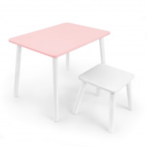 Детский комплект стол и табурет Rolti Baby (розовая столешница/белое сиденье/белые ножки) в Краснокамске - krasnokamsk.mebel24.online | фото 1