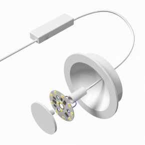 DK2700-WH Встраиваемый светильник, IP 20, 7 Вт, LED 3000, белый, алюминий в Краснокамске - krasnokamsk.mebel24.online | фото 5