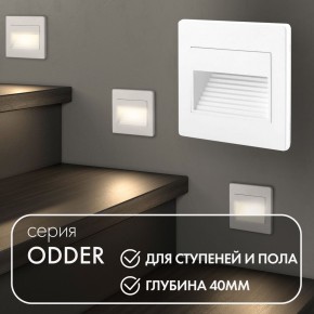 DK3050-WH Светильник встраиваемый в стену, IP 20, LED 3000, 1 Вт, белый, пластик в Краснокамске - krasnokamsk.mebel24.online | фото 5