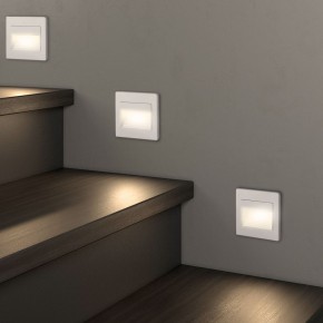 DK3050-WH Светильник встраиваемый в стену, IP 20, LED 3000, 1 Вт, белый, пластик в Краснокамске - krasnokamsk.mebel24.online | фото 6