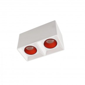 DK3085-WH+RD Светильник накладной IP 20, 10 Вт, GU5.3, LED, белый/красный, пластик в Краснокамске - krasnokamsk.mebel24.online | фото 1