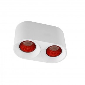 DK3096-WH+RD Светильник накладной IP 20, 10 Вт, GU5.3, LED, белый/красный, пластик в Краснокамске - krasnokamsk.mebel24.online | фото 1