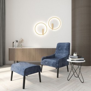DK5035-SG Бра ROUND со светодиодом, IP20, 24W, 3000/4000/6500K, матовое золото, алюминий в Краснокамске - krasnokamsk.mebel24.online | фото