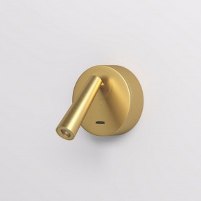 DK5072-SB Бра SHINE WALL со светодиодом, D104*H68, IP20, 3000К, 3W, RA?90, сатинированная латунь, алюминий в Краснокамске - krasnokamsk.mebel24.online | фото 2