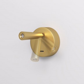 DK5072-SB Бра SHINE WALL со светодиодом, D104*H68, IP20, 3000К, 3W, RA?90, сатинированная латунь, алюминий в Краснокамске - krasnokamsk.mebel24.online | фото 3