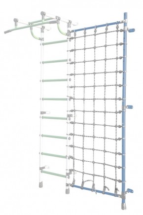 Дополнительная стойка к пристенному ДСК Pastel с сеткой для лазания, цв. голубой в Краснокамске - krasnokamsk.mebel24.online | фото