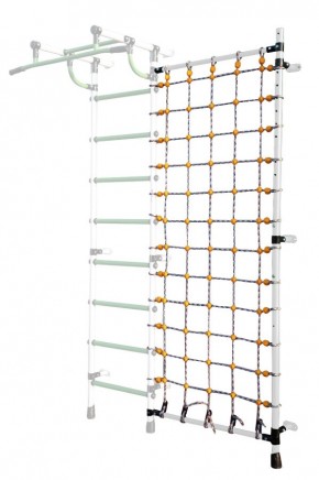 Дополнительная стойка к пристенному ДСК с сеткой для лазания, цв. белый в Краснокамске - krasnokamsk.mebel24.online | фото
