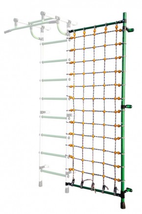 Дополнительная стойка к пристенному ДСК с сеткой для лазания, цв. зеленый в Краснокамске - krasnokamsk.mebel24.online | фото