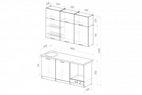 ДЮНА Кухонный гарнитур Макси 2 1800 мм в Краснокамске - krasnokamsk.mebel24.online | фото 2