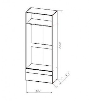 ГЕОМЕТРИЯ ГМТ.04 шкаф в Краснокамске - krasnokamsk.mebel24.online | фото 2