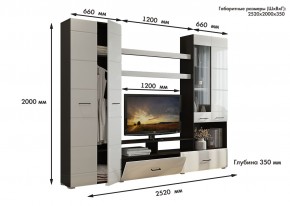 Гостиная Альфа МДФ (Венге/Белый глянец) в Краснокамске - krasnokamsk.mebel24.online | фото 3