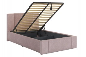 ХЛОЯ Кровать 1200 с ПМ (нежно-розовый велюр) в Краснокамске - krasnokamsk.mebel24.online | фото