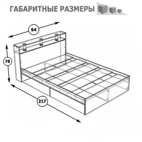 Камелия Кровать 0900, цвет венге/дуб лоредо, ШхГхВ 93,5х217х78,2 см., сп.м. 900х2000 мм., без матраса, основание есть в Краснокамске - krasnokamsk.mebel24.online | фото 4