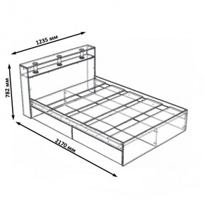 Камелия Кровать 1200, цвет дуб сонома, ШхГхВ 123,5х217х78,2 см., сп.м. 1200х2000 мм., без матраса, основание есть в Краснокамске - krasnokamsk.mebel24.online | фото 5