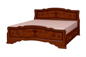 КАРИНА-6 Кровать из массива  (Орех) с 2-мя ящиками в Краснокамске - krasnokamsk.mebel24.online | фото 2