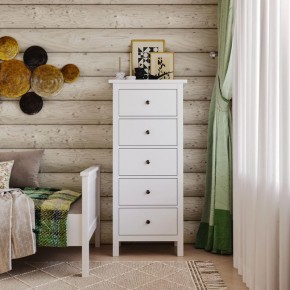 Комод 05 Кантри белый с пятью ящиками в Краснокамске - krasnokamsk.mebel24.online | фото 4