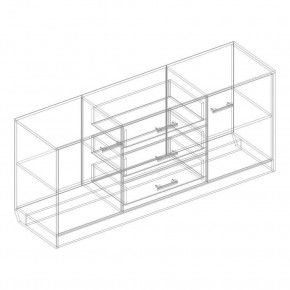 Комод 2 ств. с 3 ящиками "Милана" в Краснокамске - krasnokamsk.mebel24.online | фото 2
