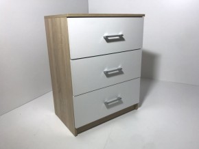 Комод 3 ящика (дуб сонома/белый) в Краснокамске - krasnokamsk.mebel24.online | фото